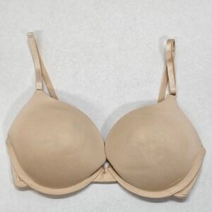 Maidenform 34D Beige Plunge Push Up Bra Underwire Adjustable Straps New With Tag